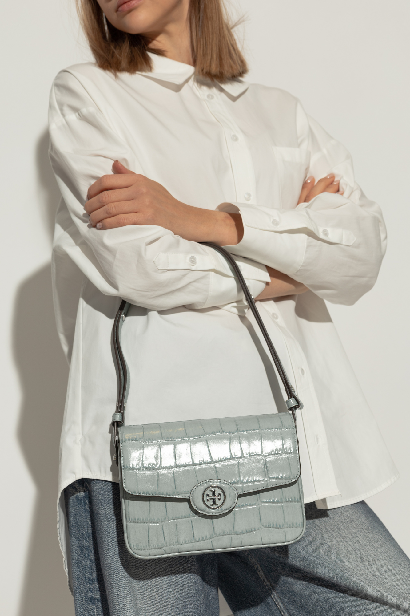 バッグ Tory Burch Robinson Shoulder Bag Robinson Convertible Patent Shoulder Bag | Neiman Marcus